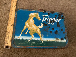 Trigger Metal Lunchbox 1956 American  used vintage  - £46.54 GBP