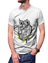 Rhino   White T-Shirt Tees For Men - $19.99