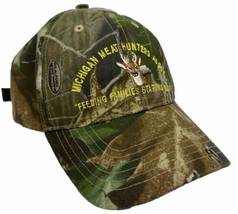 Michigan Meat Hunters Association Hat Cap Strap Back Camo Deer Hunting One Size - £13.99 GBP