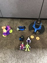 DC Comics Imaginext Batman Joker Riddler Penguin motorcycle bat plane lot figure - £14.58 GBP