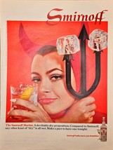 SMIRNOFF VODKA-Leaves you breathless-&quot;Dry&quot; is all wet-1968 Vintage Print Ad - $11.13