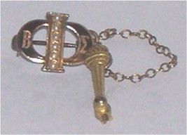 Beta Sigma Phi Social Sorority Jewelry 12K Gold Gf Pin Torch Abilene Ks Kansas - £35.39 GBP