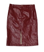 Women&#39;s Skirt Wayf Margaux Faux Leather Skirt Size Small Burgundy - $242.94 MXN