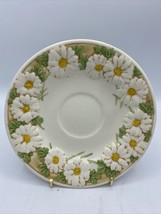 Metlox Poppytrail Sculptured Daisy Individual Saucer  Embossed Yellow Daisies - £7.78 GBP