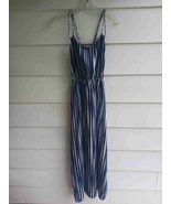 Banana Republic Stripe Criss Cross Back Maxi Dress Spaghetti Straps Size 0 - $21.90