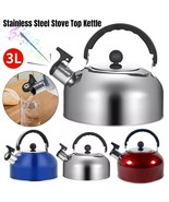 Stainless Steel Whistling Kettle 3L Stove Top Hob Kitchenware Tea Camping - $31.19 CAD