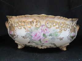 Ernst Wahliss centerpiece footed pierced borders floral - $148.50