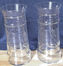 Red Lobster Crabfest Clear Drinking Glasses 7&quot; H Set of 2 -  Crab Sailboat Beach - $25.03