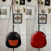 NWOT Leather Structured Tooled Dome Bag Purse - $1,146.56 MXN