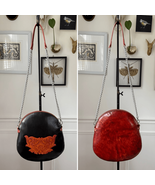 NWOT Leather Structured Tooled Dome Bag Purse - $1,140.44 MXN