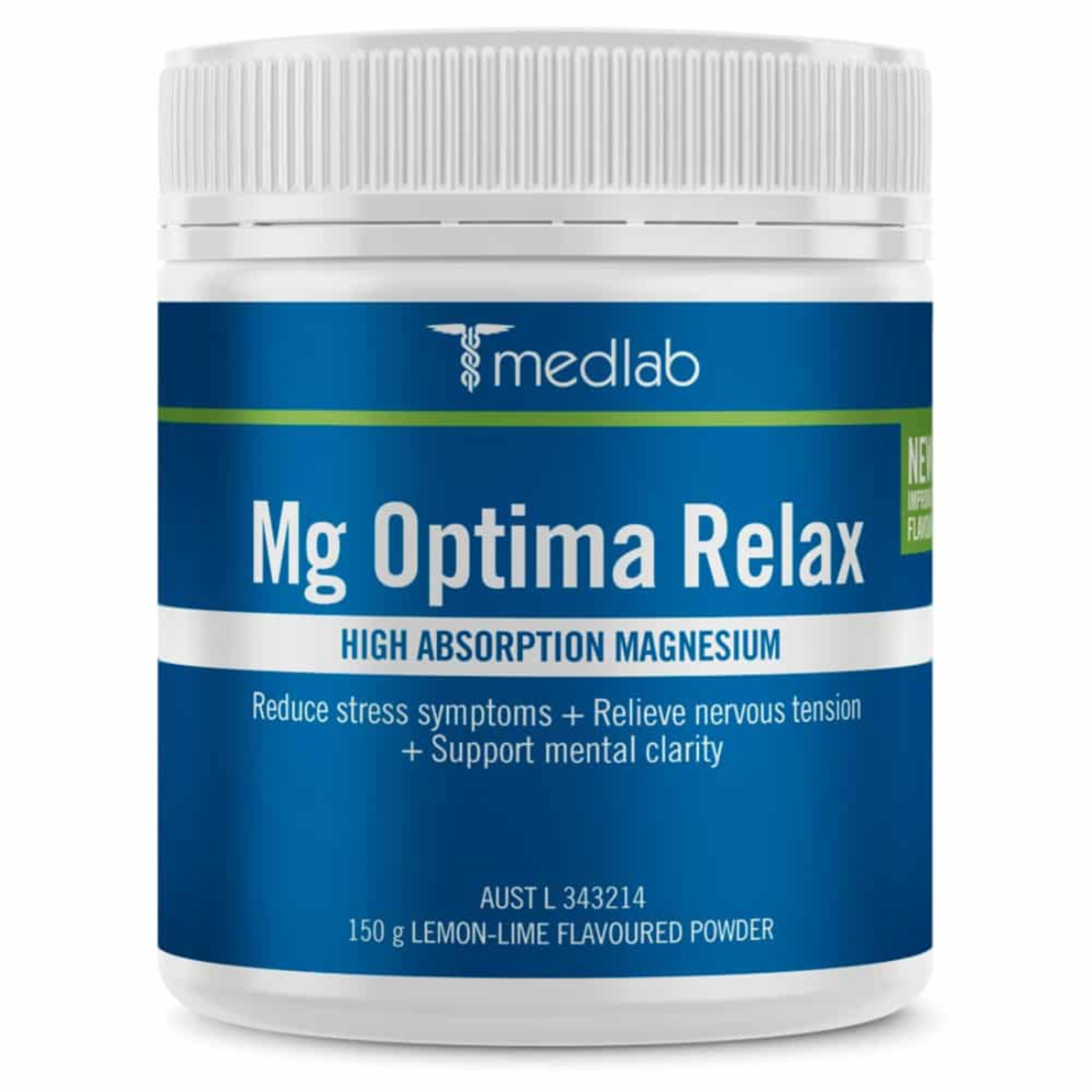 Medlab Mg Optima Relax 150g Powder – Lemon Lime Flavour - $118.61