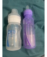 (2) Dr Brown’s Natural Flow Bottle Preowned Purple Clear 9oz - $9.90