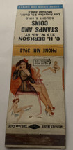 Matchbook Cover Matchcover Girlie Girly Pinup CH Berkson Stamps  Los Ang... - $2.85