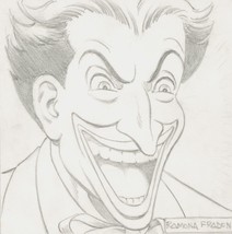 Ramona Fradon Signed Batman DC Comics Original Art Sketch ~ The Joker - £155.16 GBP