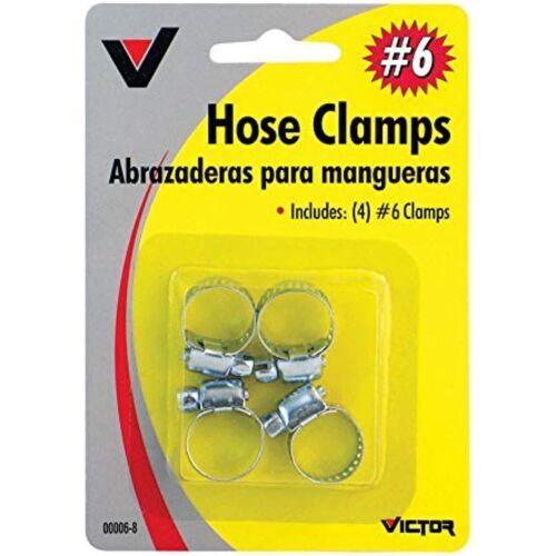 Victor 1/4&quot; to 7/8&quot; SAE 4&#39; SAE 6 Silver Hose Clamp Stainless Steel Band ... - $16.45