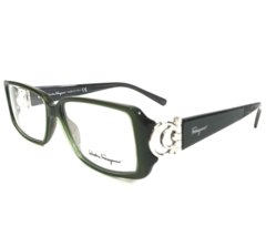 Salvatore Ferragamo Eyeglasses Frames 2620 508 Green Horn Silver 53-15-130 - £54.93 GBP