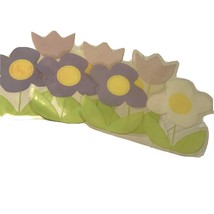 Vintage Easter Spring  Set of 3 Placemats Washable Plastic Purple Green Tulips - £5.29 GBP