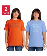 Charlie &amp; Scout Girls Boys T-Shirts Red Multicolor 2-Pack Short Sleeves ... - $47.15 CAD