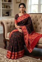 Elegant Sambalpuri Handloom Cotton Saree - Wedding &amp; Party Wear - $94.48