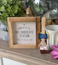 Wooden Hot Chocolate Station Plaque/Sign - $167.10 MXN