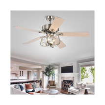 Warehouse of Tiffany CFL-8428REMO-SN Mari Indoor Remote Controlled Ceiling Fan w - £367.53 GBP