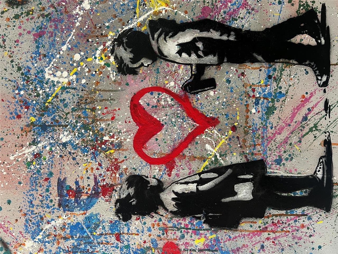 Celo Graffiti Young love Original Hand Signed Acrylic on Canvas Item image 3