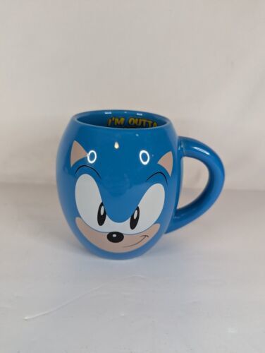 Sega Sonic Hedgehog Mug Coffee Mug Blue I'm Outta Here - $15.99