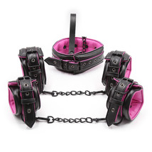 PU Leather Size Adjustable Hand Cuffs Ankle Cuffs Collar - €22,12 EUR+