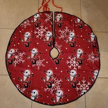 Jack Skellington LEGO Mini Fig Christmas Tree Skirt 36&quot; Merry Xmas Tie C... - $12.16