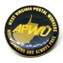 West Virginia Area Local APWU Postal Workers Union Lapel Hat Pin Round - $17.45