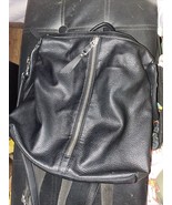 Urban Expressions Women's Kezie Black Pebbled Backpack Handbags Medium Vegan - £27.25 GBP