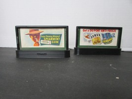 Vtg Lionel 2 Black Billboards #2710 Dupont Anti-freeze Spearmint Gum H7 - $7.55
