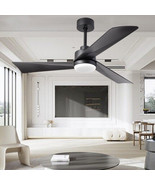52 inch Ceiling Fan with Light, Modern Dimmable Ceiling Fan - £120.42 GBP