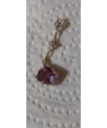 14K YELLOW GOLD AMETHYST, WHITE TOPAZ  &amp; DIAMOND PENDANT, 1.57(TCW), 31 ... - $171.52 CAD