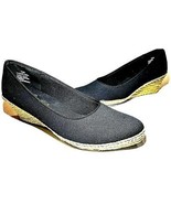 Black Beacon Wedge Clogs Womens Size 7.5 Narrow Rope Heels - $373.97 MXN