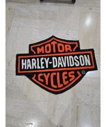 Harley Davidson Motorcycle Logo Rug Carpet Plush Carved 37.5&quot; x 29&quot; - $951.78 MXN