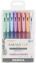 Zebra Sarasa Clip 0.5mm Fine Point Gel Ink Pens 8/Pkg-Milky - £11.86 GBP