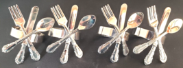 Elegance Cutlery Napkin Rings Silver Plate On Brass Set of 4 - £14.77 GBP