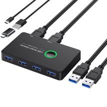 Usb 3.0 Switch, Usb Switcher For 2 Computers Share 4 Usb Devices Periphe... - £29.87 GBP
