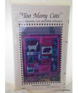 &quot;Too Many Cats&quot; Instruction Kit Wall Hanging Machine Applique Vintage 1989 - £11.35 GBP