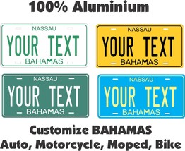 Bahamas Nassau Custom Personalized Car Motorcycle Bike Bicycle License p... - $205.31 MXN+