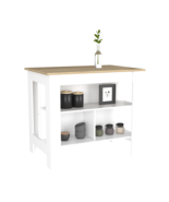 Kitchen Island Dozza, Kitchen, White / Light Oak - $5,954.81 MXN