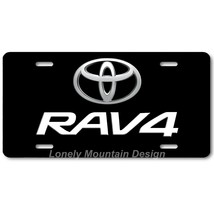 Toyota Rav 4 Inspired Art White on Black FLAT Aluminum Novelty License Tag Plate - £14.25 GBP