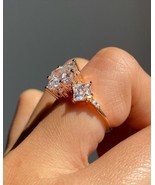 Round Cut Moissanite Solitaire With Accent Ring, Women Ring, Engagement ... - $99.99