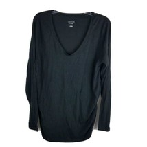 Isabel NWT Maternity V-Neck T-Shirt ~ Sz XXL ~ Black ~ Long Sleeve ~ Stretchy - £10.75 GBP