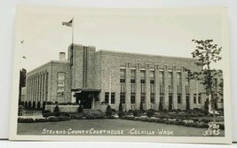 Colville Washington Stevens County Court House RPPC Ellis Real Photo Postcard J2 - £13.33 GBP