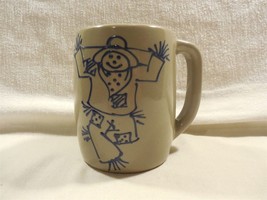 Vintage 1996 BBP Beaumont Brothers Pottery Salt Glaze Halloween Scarecrow Mug - £8.00 GBP