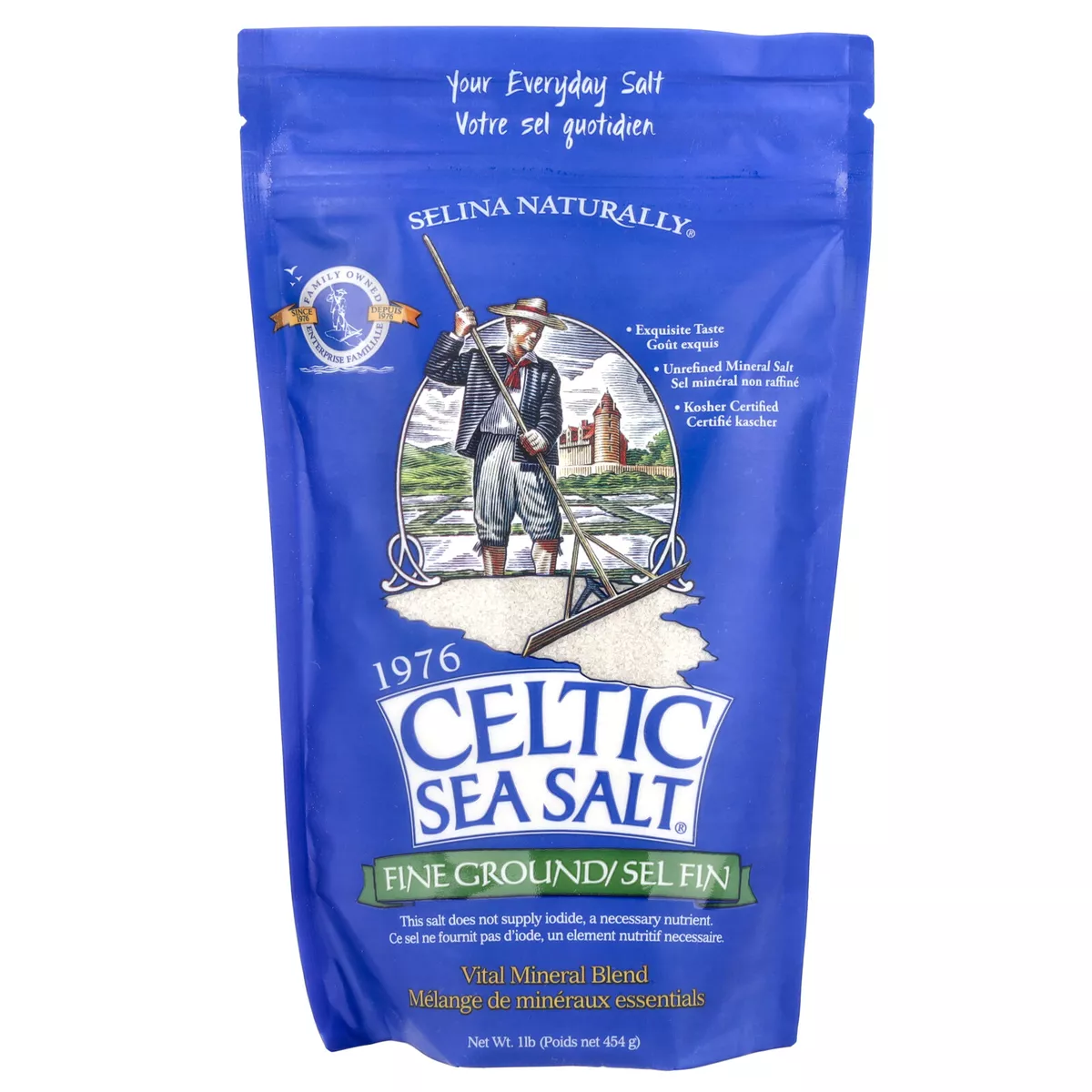 Celtic Sea Salt Fine Ground Vital Mineral Blend 1 lb 454 g GMP Quality A... - $705.25 MXN