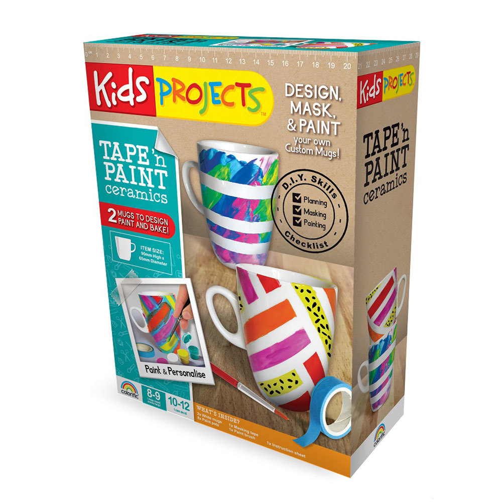 Colorific Kids Projects Tape &#39;N Paint Ceramics Craft Kit - $45.17