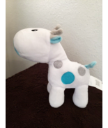 White Giraffe Blue Grey Spots Plush Stuffed Animal Soft Baby Toy - £19.45 GBP